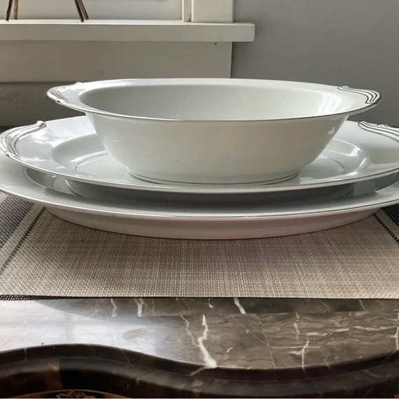 Vintage set of 3 Rosetta 5221 Pattern,serving prices.